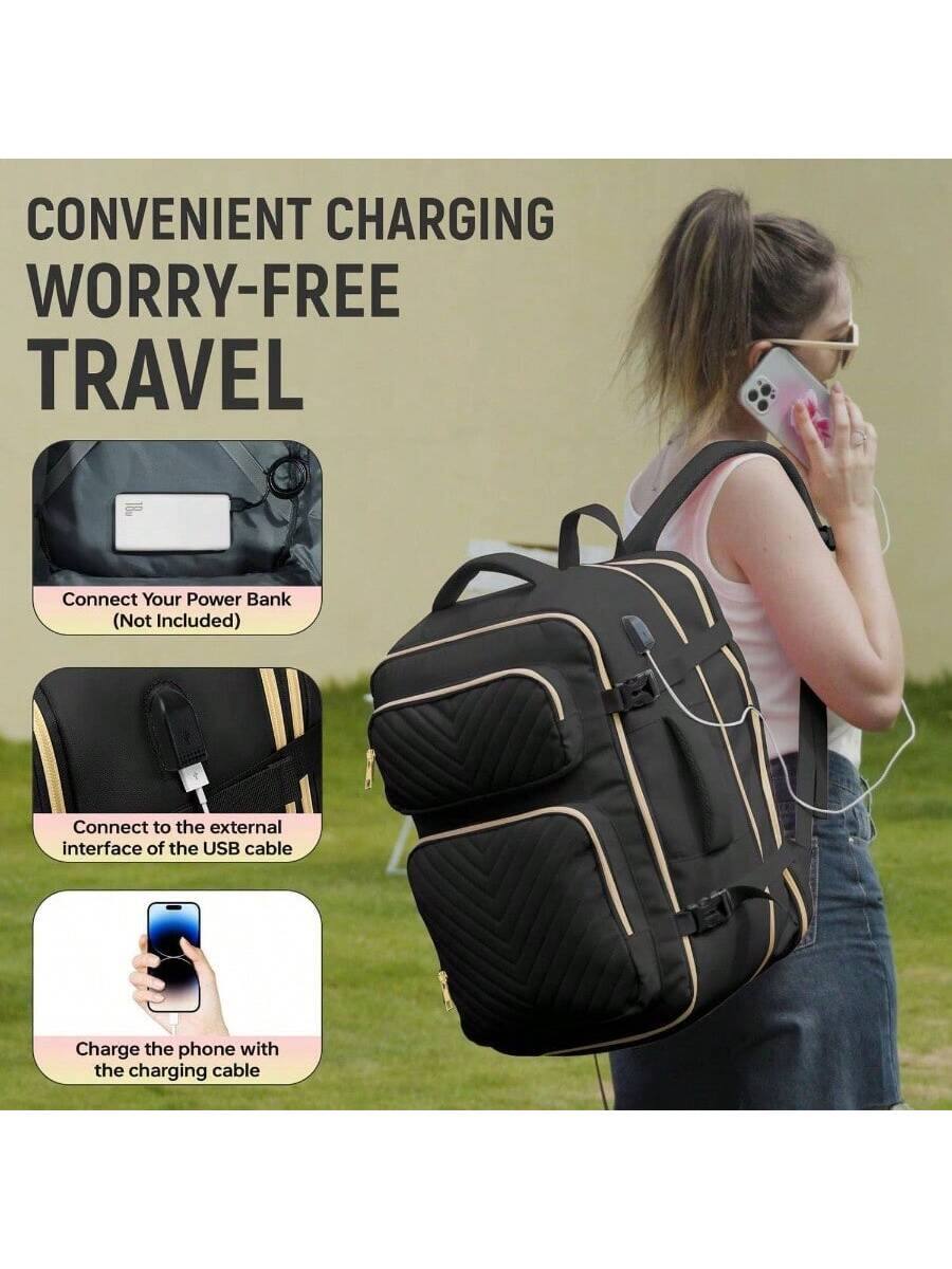 CONVENIENT CHARGING  
WORRY-FREE TRAVEL  

- Connect Your Power Bank (Not Included)  
- Connect to the external interface of the USB cable  
- Charge the phone with the charging cable