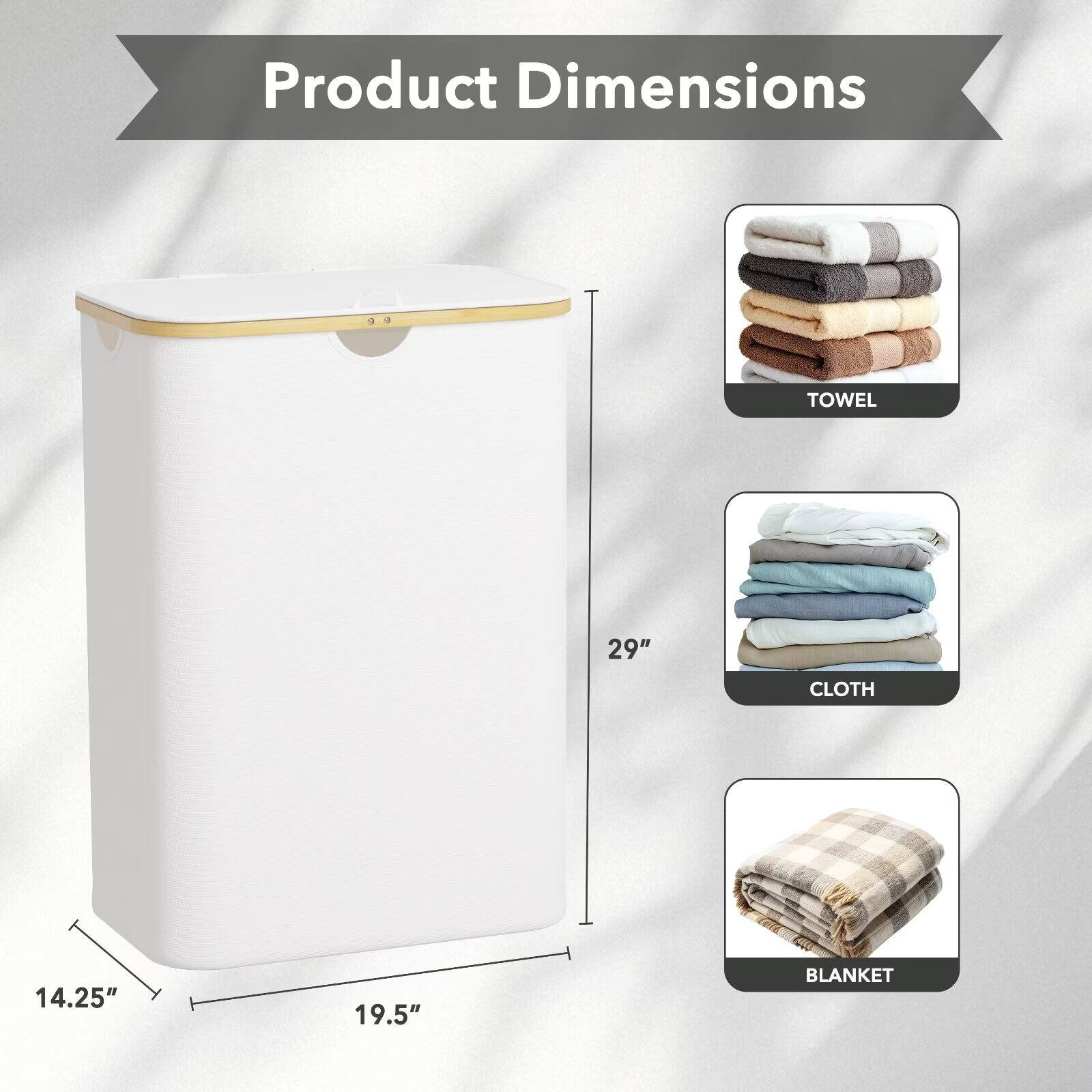 Product Dimensions

- TOWEL: 29"
- CLOTH: 14.25" x 19.5"
- BLANKET