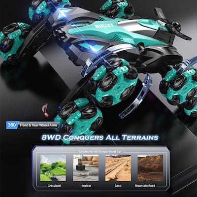 Topteng 8 Wheel Gesture Sensing RC Stunt Car Hand Controlled, 360 Topteng 8 Wheel Gesture Sensing RC Stunt Car Hand Controlled, 360