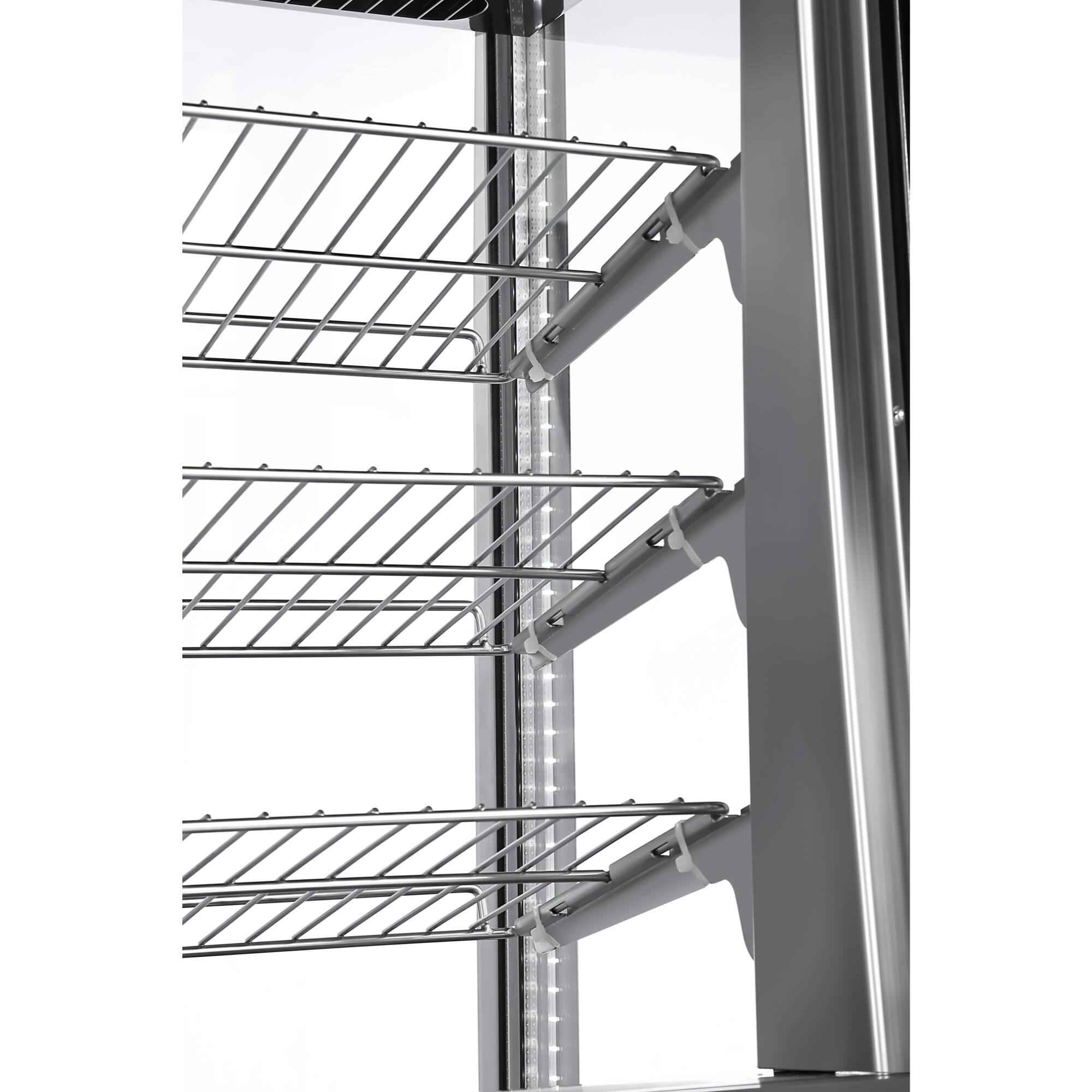 Alt View 6. Koolmore - 31 in. 4-Tier Commercial Countertop Display Refrigerator in Stainless-Steel (CDC-69-SS) - black.