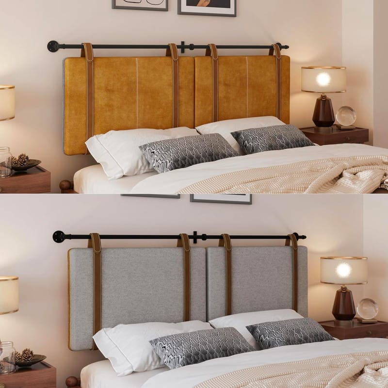 wowmax Wall Mounted Headboard, Double Sided Upholstered Headboard