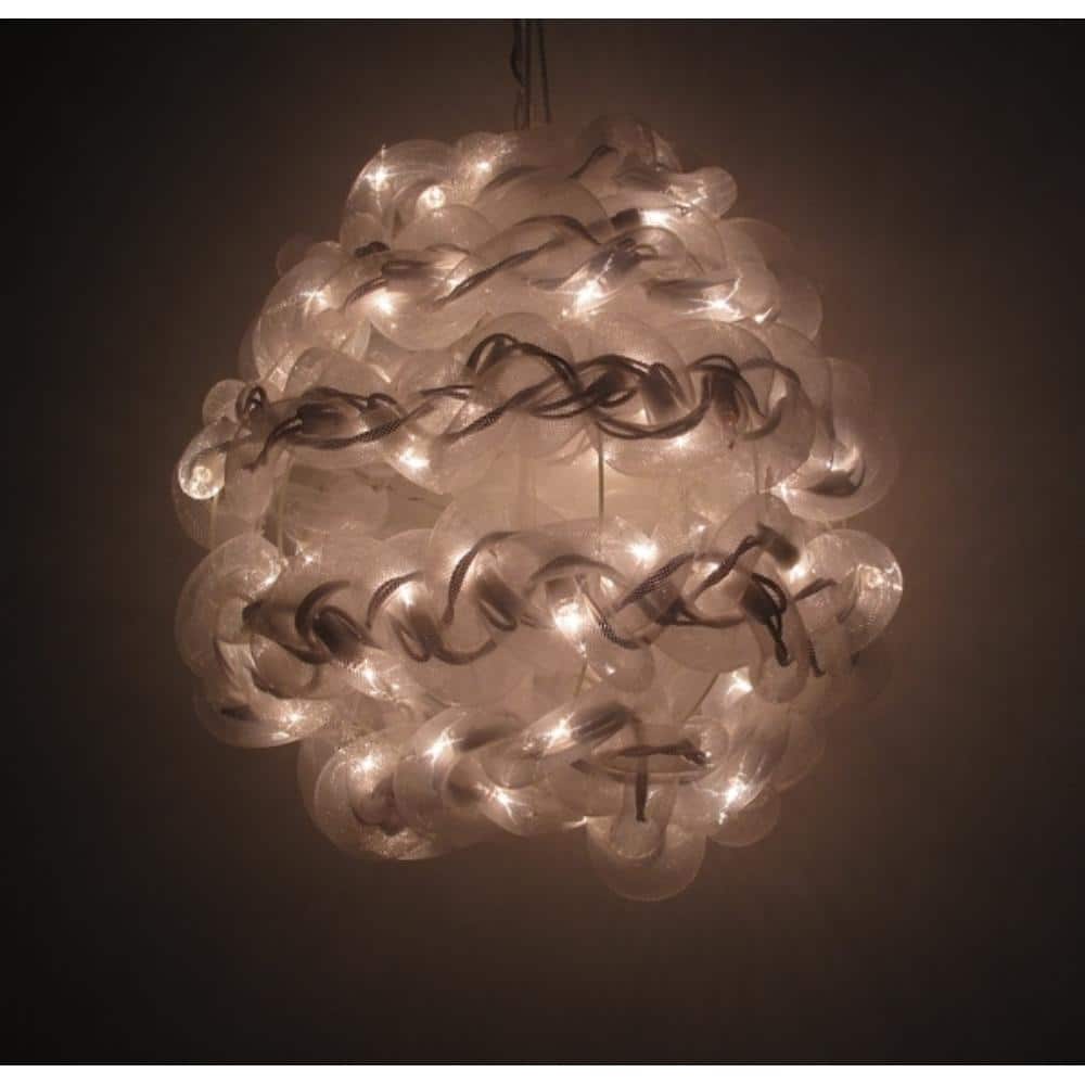 BreeBe - 10'' Spun Tube Light Ball 1 Lights - White