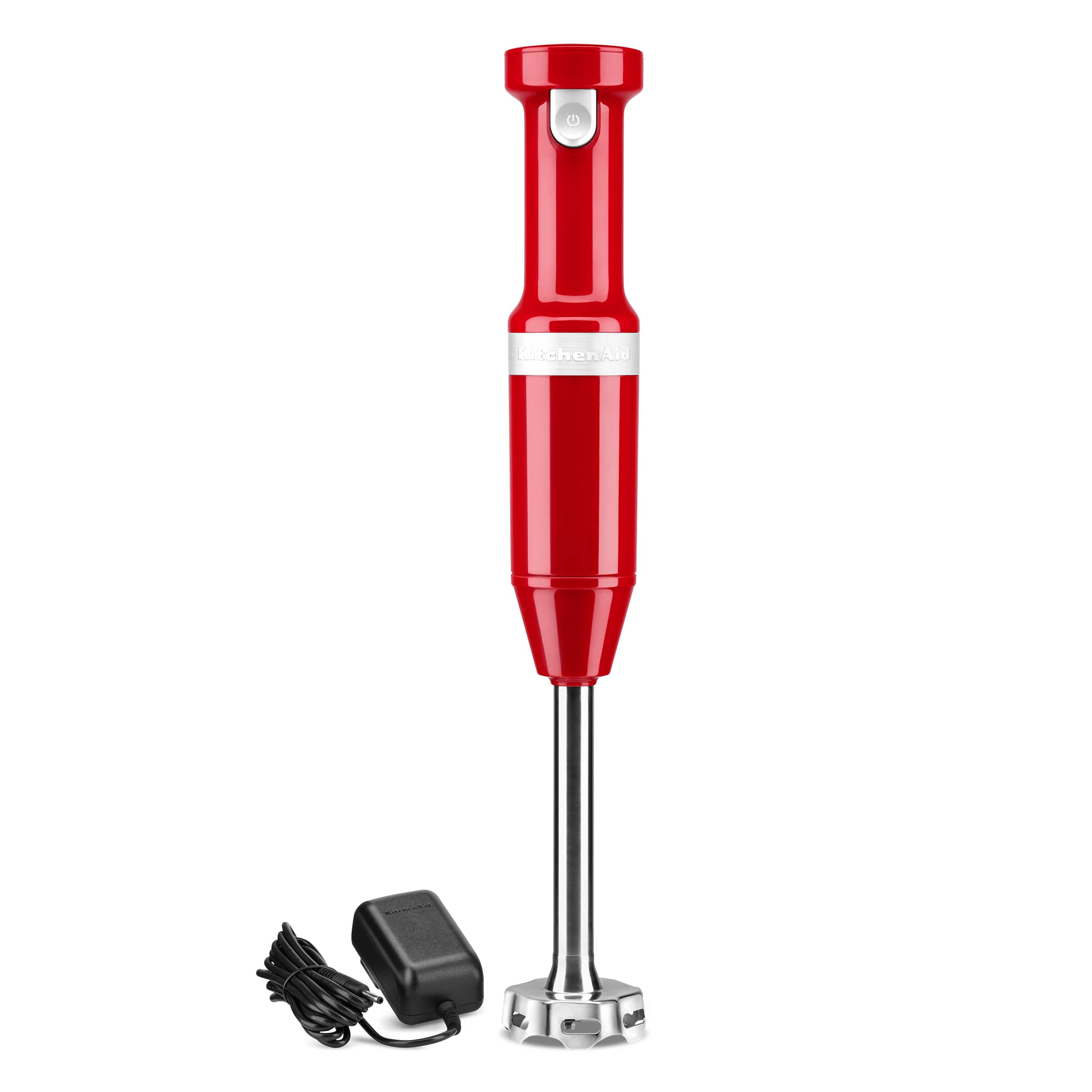 Front. KitchenAid - Cordless Variable Speed Hand Blender - Empire Red.