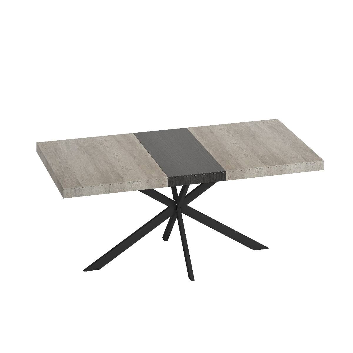 Alt View 1. Loheer - Loheer Expandable Rectangular Dining Table, Grey MDF Top, Seats 6 - Grey.