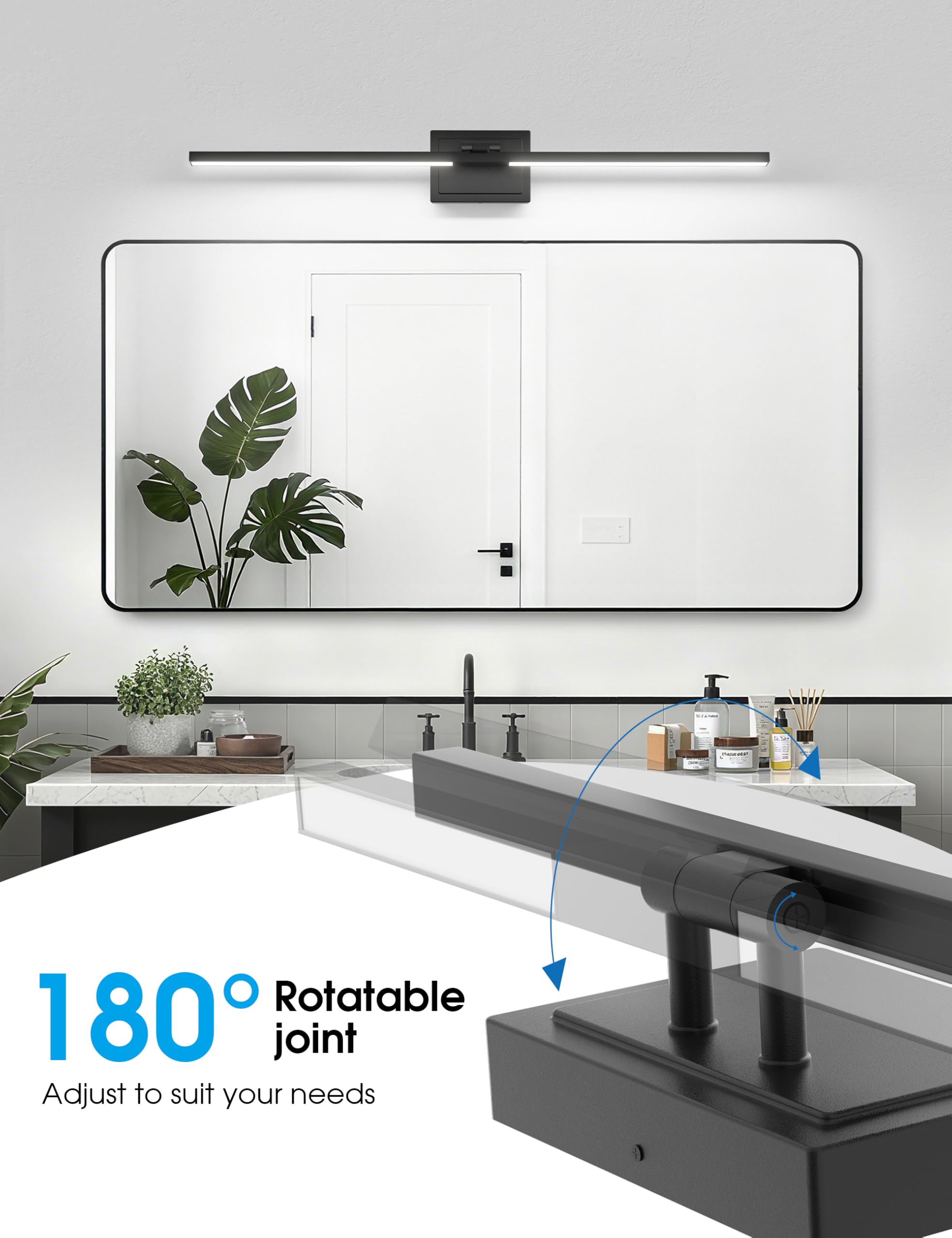 180° Rotatable joint  
Adjust to suit your needs