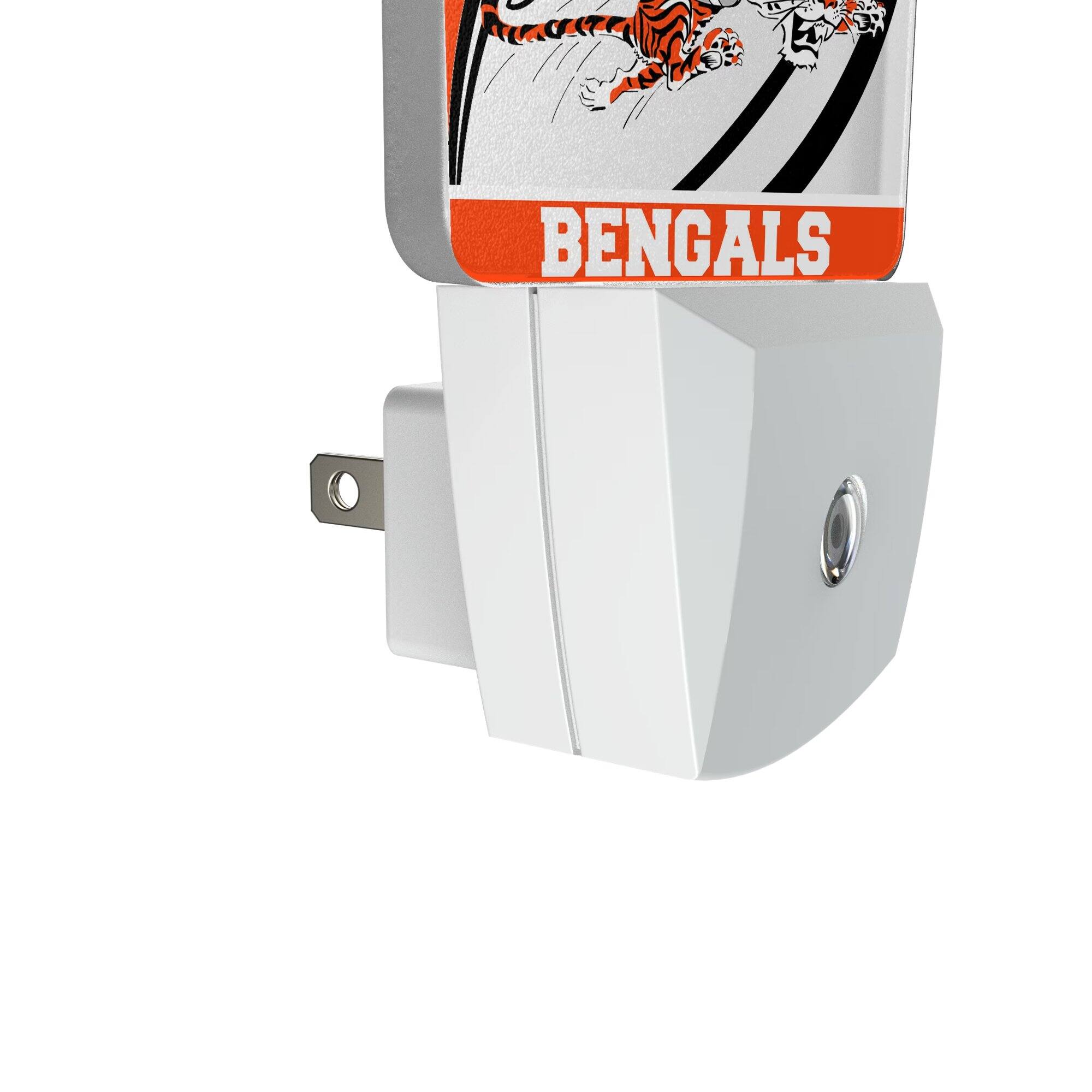 Alt View 2. Keyscaper - Cincinnati Bengals Passtime Design Nightlight 2-Pack - Multicolor.