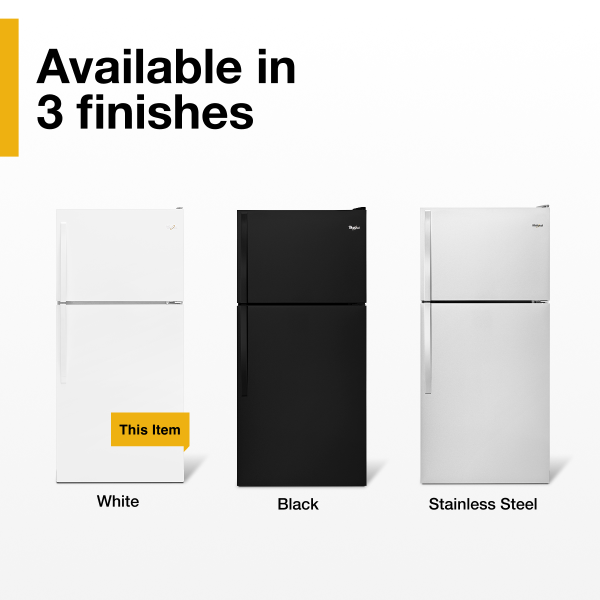 Available in 3 finishes

This Item

White

Black

Stainless Steel