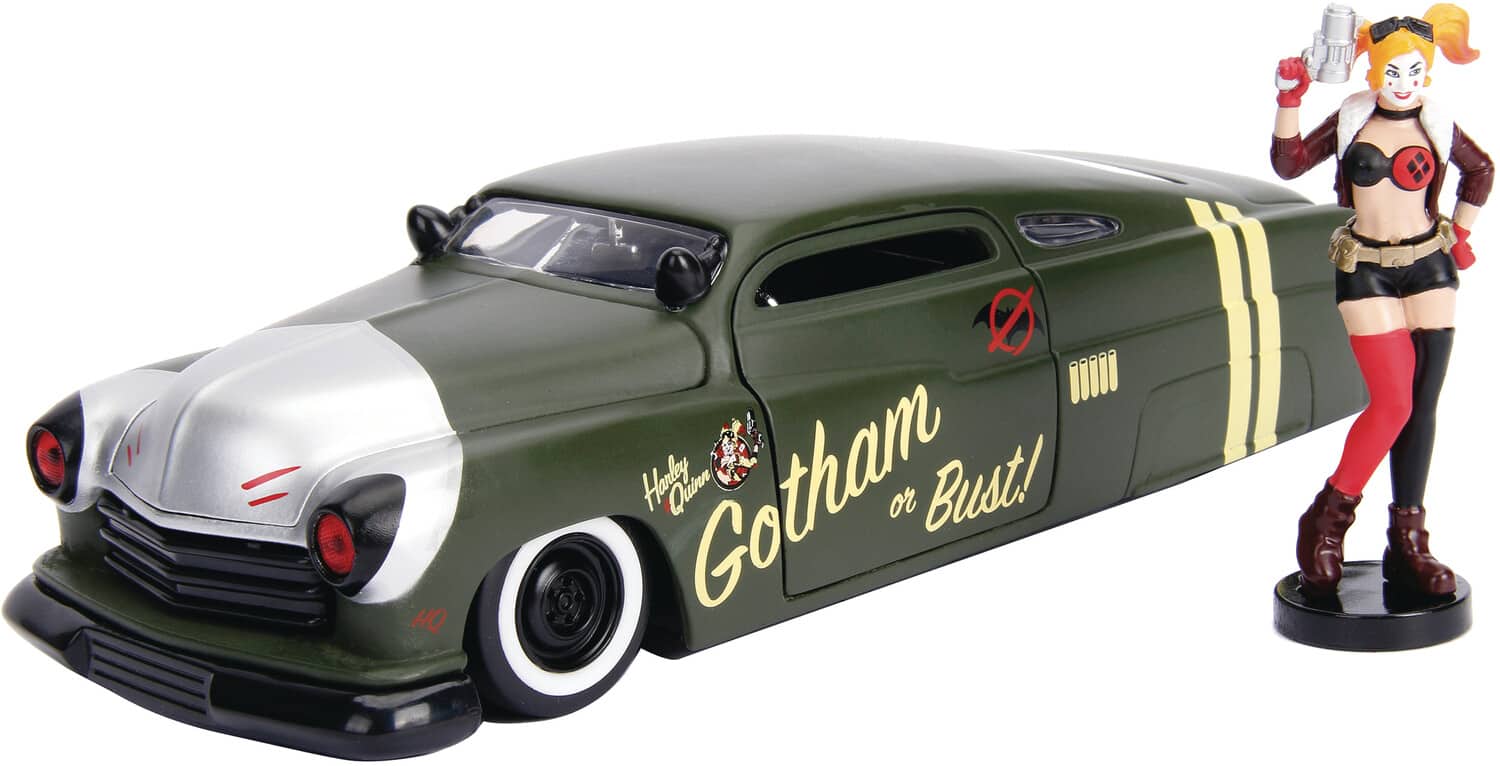 Jada Toys - DC Comics Bombshells Harley Quinn & 1951 Mercury Die-cast Car, 1: 24Scale Vehicle & 2.75 Collectible - Mulitcolor