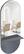 Alt View 4. Winado - Professional Salon Oval Wall Mount Mirror with Removable Shelf, Tempered Glass Salon Makeup Mirror for Barbershop Beauty - Grey.