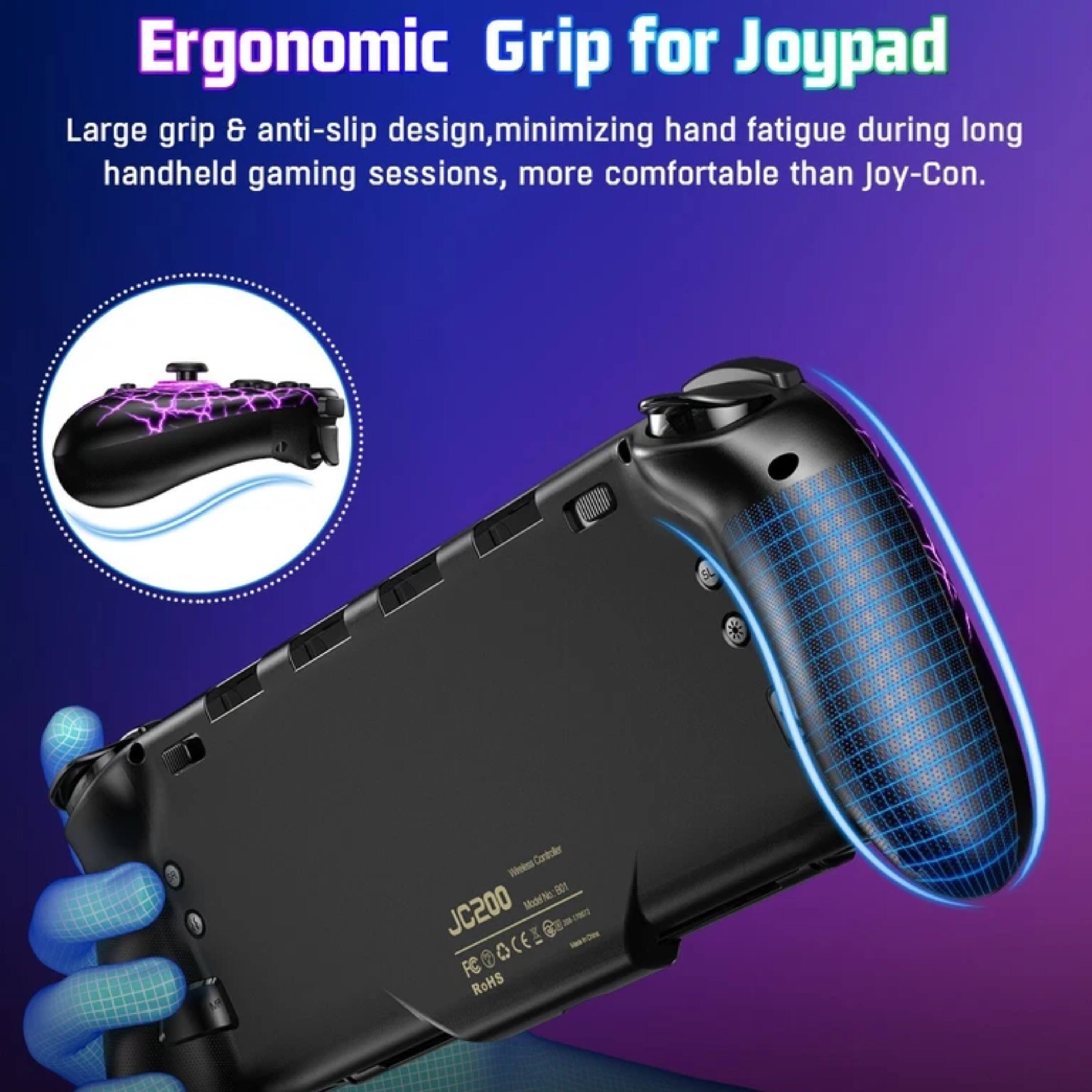 Ergonomic Grip for Joypad

Large grip & anti-slip design, minimizing hand fatigue during long handheld gaming sessions, more comfortable than Joy-Con.

Contoker - N B0T JC200

CE

RoHS
