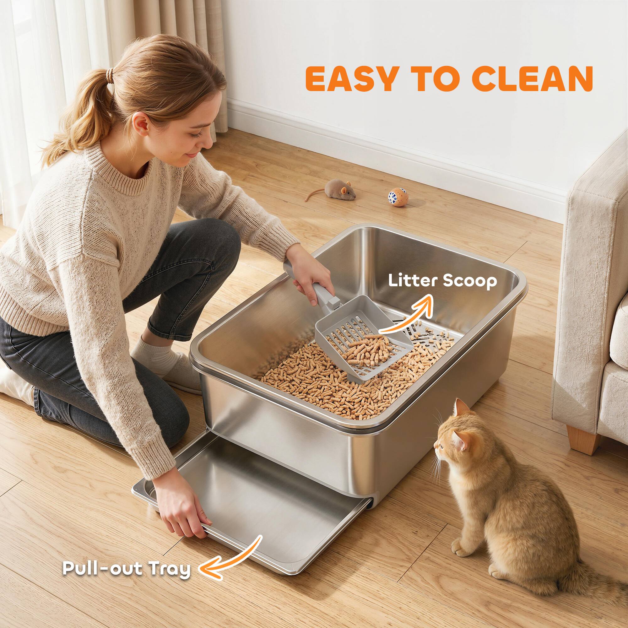 EASY TO CLEAN

Litter Scoop

Pull-out Tray