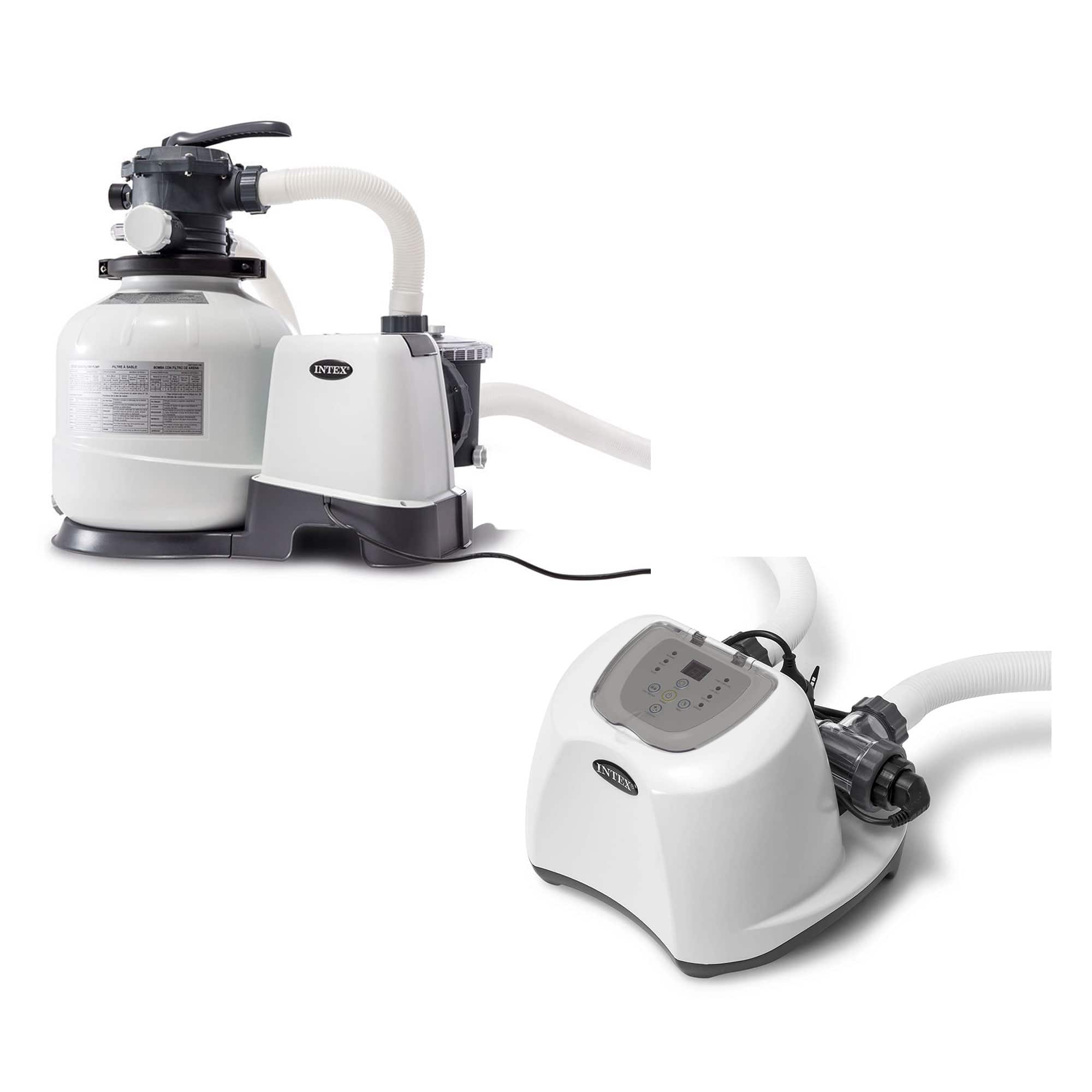 Intex - 2800 GPH Pool Sand Filter Pump w/Krystal Clear Saltwater System
