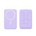 Left. Alpha Digital - 10,000mAh Portable Magnetic Wireless Charge Power Bank with Phone Stand - Purple.