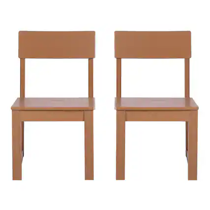Front. WestinTrends - WestinTrends Paloma Modern HDPE Outdoor Armless Patio Dining Chairs (Set of 2) - Teak.