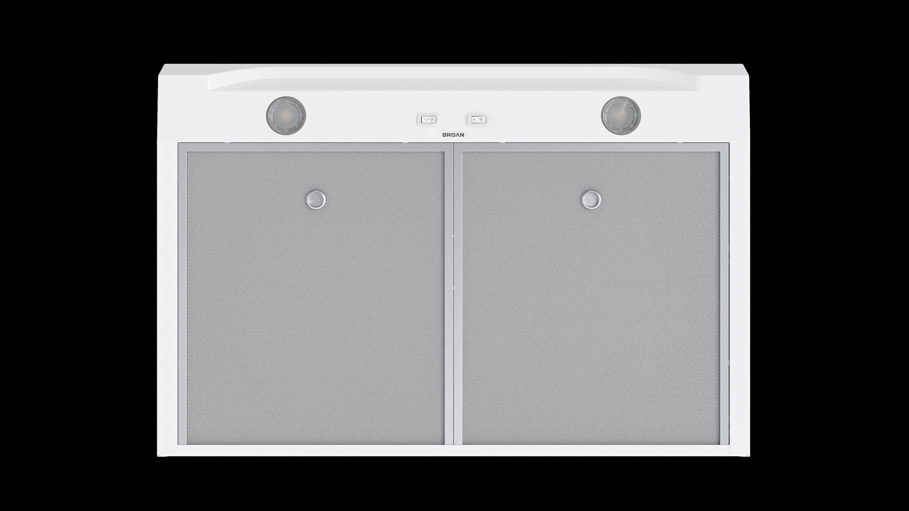 Alt View 5. Broan - Alta 30-Inch 350 MAX Blower CFM 1.5 Sones Range Hood - White.