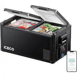 ICECO - VL90 Pro Dual Zone 95QT Portable Cooler - Black