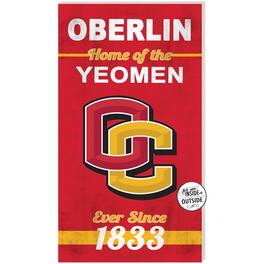 Jardine - Oberlin Yeomen 11" x 20" Indoor/Outdoor Home Of The Sign - Red