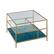 Front. Sauder - Coral Cape Glass Coffee Table - Gold/Clear.
