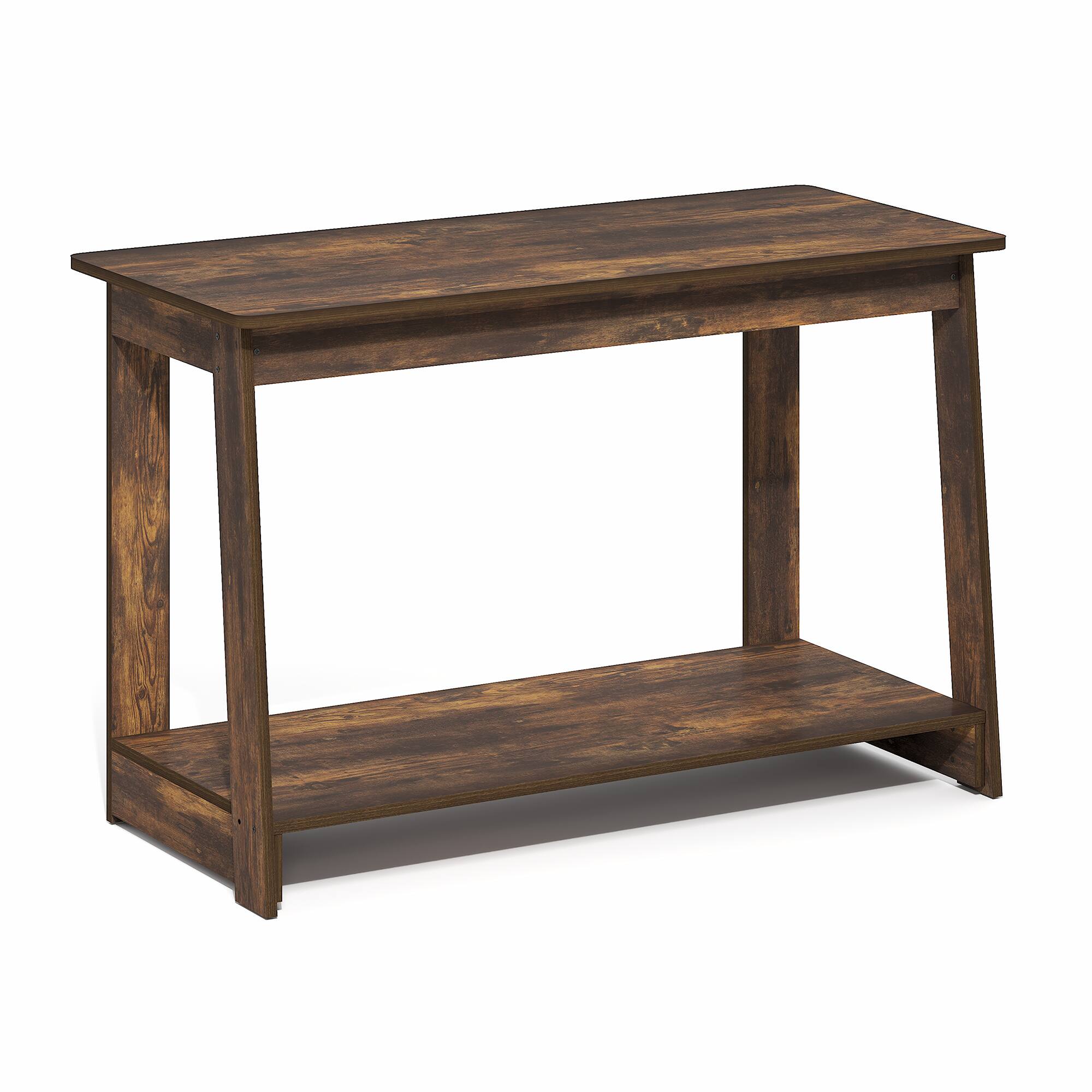 Alt View 5. Furinno - BEGINNING TV Stand, 2-Tier Rectangular Entertainment Center with Open Shelf, TV Console for TV up to 36 Inch, Open Back - Amber Pine.