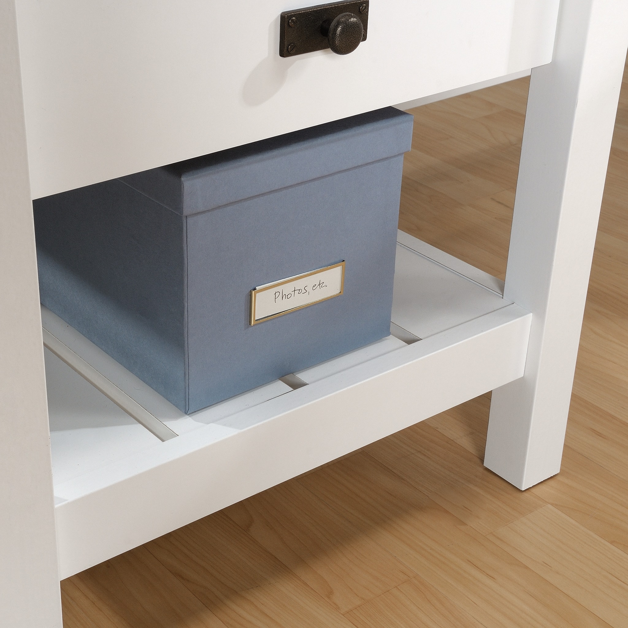 Alt View Zoom 13. Sauder - Cottage Road L with Oak Finish Top Desk - Soft White.