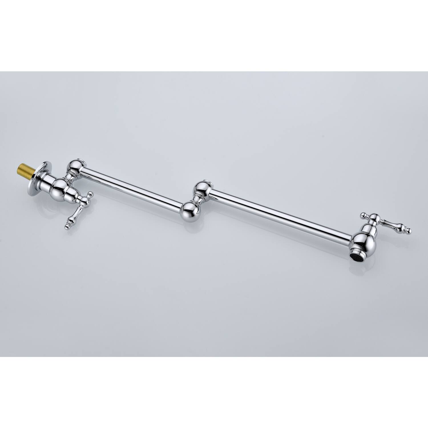 Left. Siljoy - Wall Mount Folding Kitchen Pot Filler Faucet - Chrome.
