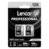 Lexar - SILVER Series Professional 1667x 128GB UHS-II SDXC Memory Card, 2-Pack