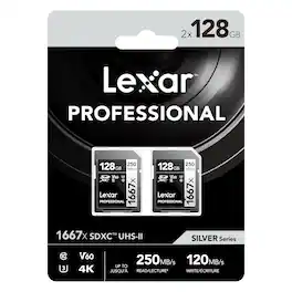 Lexar - SILVER Series Professional 1667x UHS-II SDXC Memory