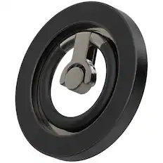 Front. Dteck - Double Sided Mag Safe Magnetic Ring Stand for Apple iPhone 17 Pro Max Metal Foldable Phone Holder 360° Rotation Stand - Black.