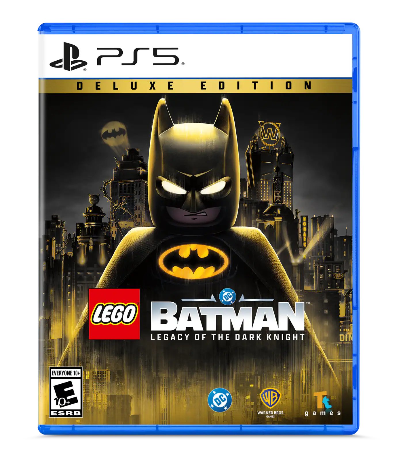 PS5 Deluxe Edition  
LEGO Batman: Legacy of the Dark Knight  
Everyone 10+  
ESRB  
DC  
WB Games - E10+ (Everyone 10+)