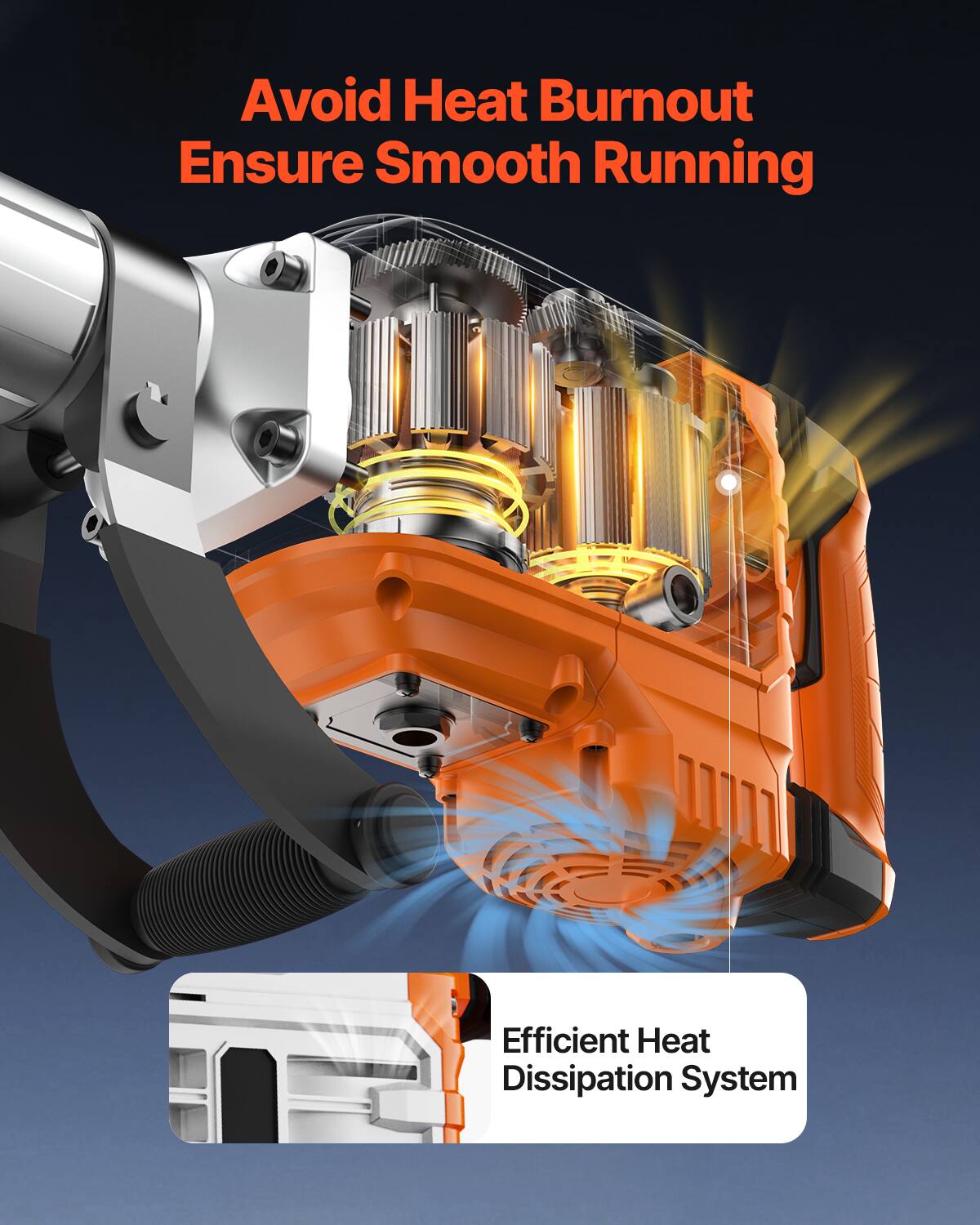 Avoid Heat Burnout  
Ensure Smooth Running  

Efficient Heat Dissipation System