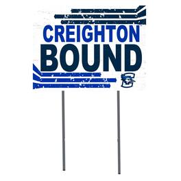 Jardine - Creighton Bluejays 18" x 24" Bound Yard Sign - White
