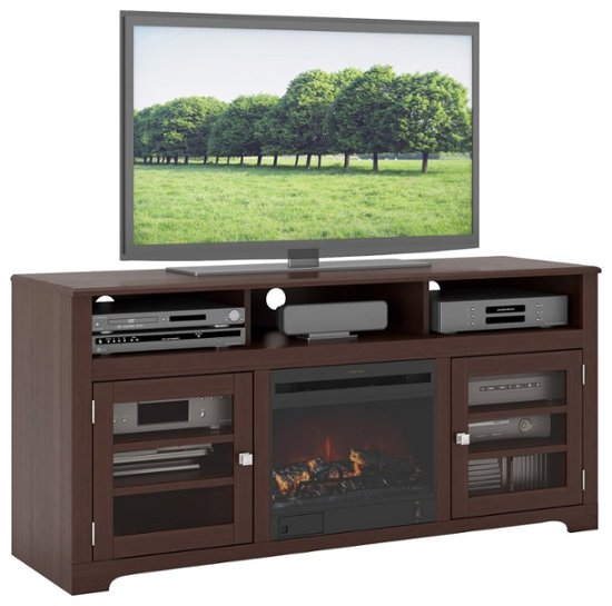Sonax West Lake Fireplace TV Bench for Most TVs Up to 68 ...