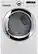 Front. LG - SteamDryer 7.3 Cu. Ft. 9-Cycle Ultralarge-Capacity Steam Electric Dryer - White.