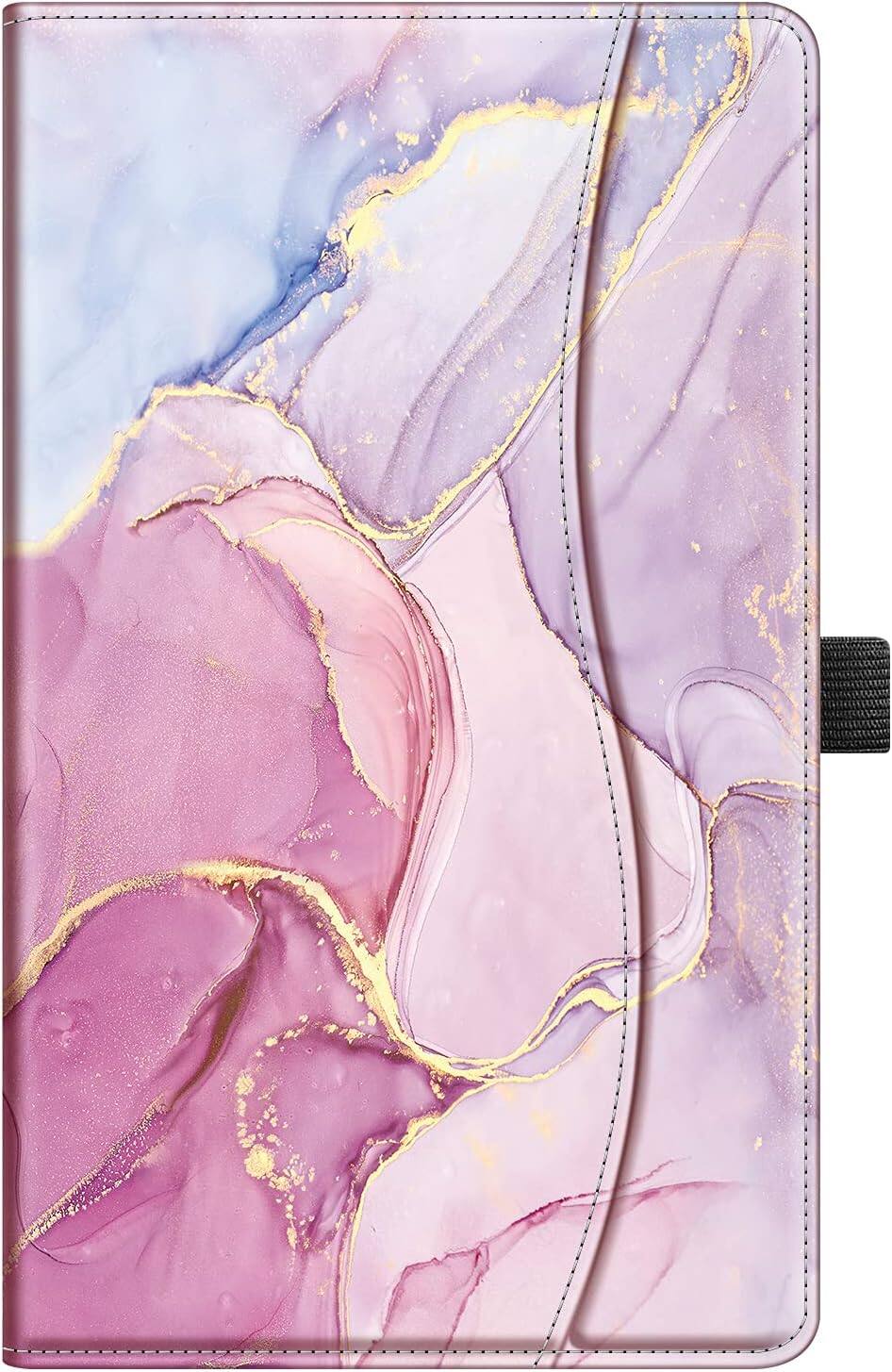 Alt View 5. Fintie - Folio Case for Samsung Galaxy Tab A7 Lite 8.7 Inch 2021, Multi-Angle Viewing Protective Stand Cover, Front Card Pocket - Glittering Marble.