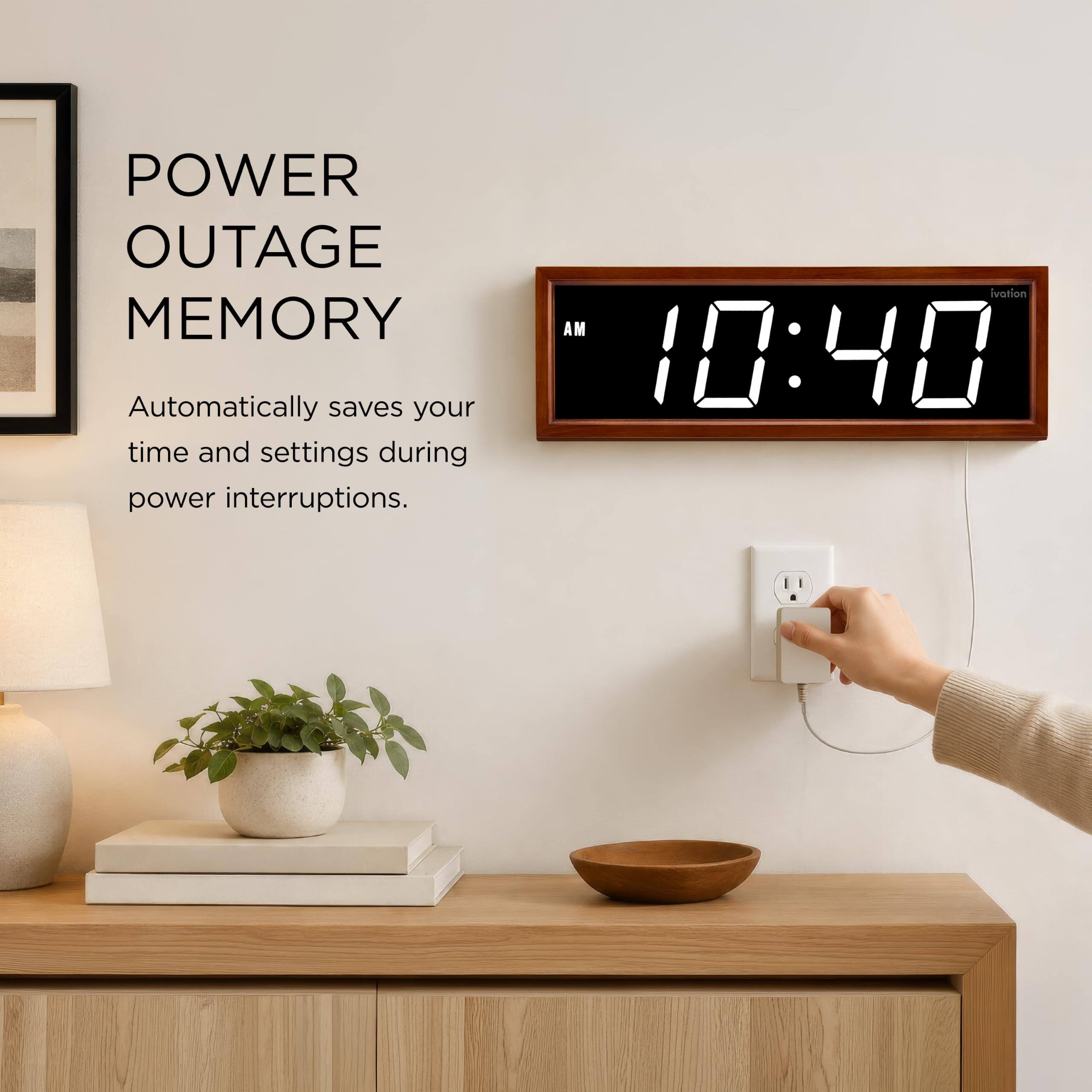 POWER OUTAGE MEMORY  
Automatically saves your time and settings during power interruptions.  

ivation 10:40