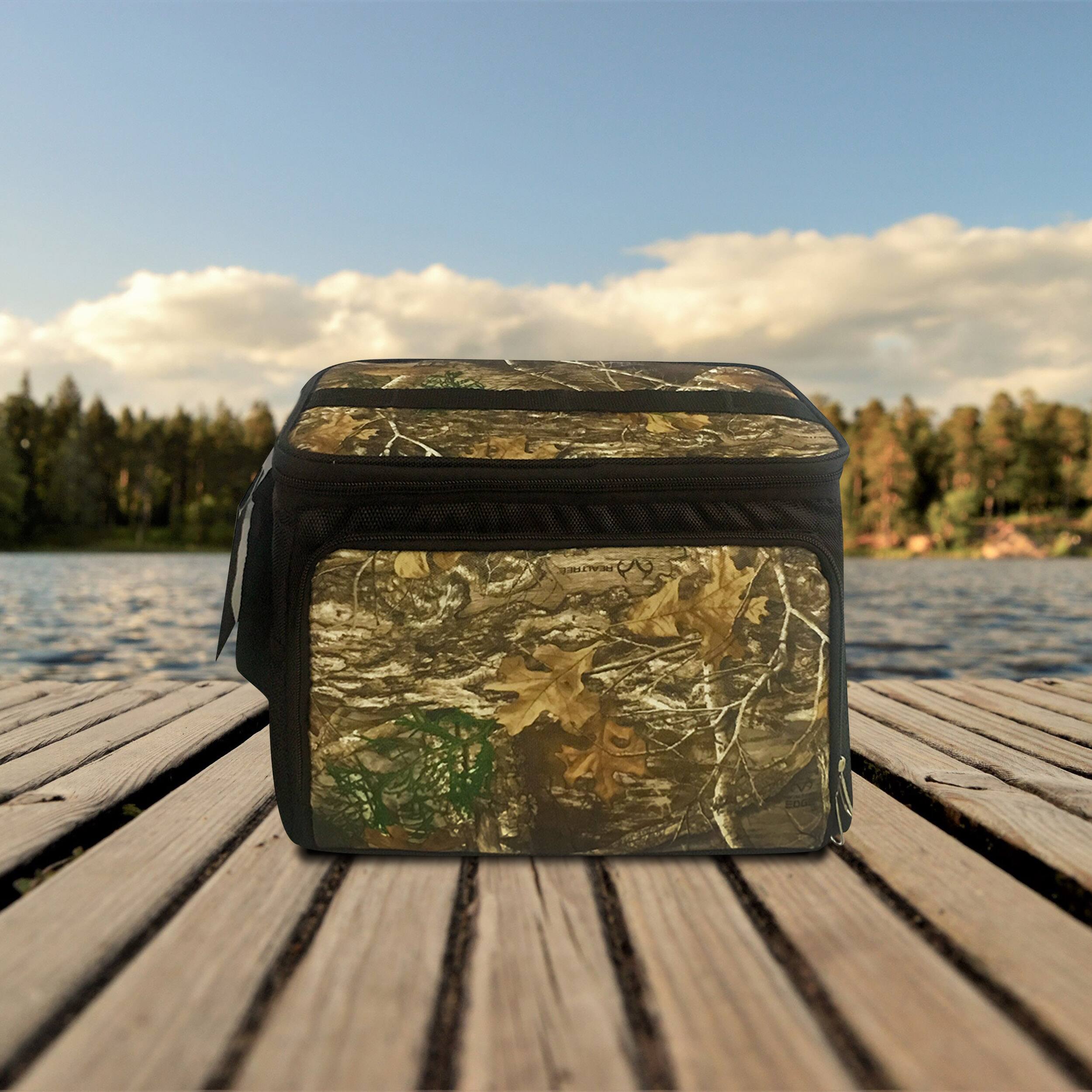 Back. Brentwood - Brentwood Kool Zone 12 Can Insulated Cooler Bagwith Hard Liner in Realtree Edge Camo - Realtree Edge Camo.