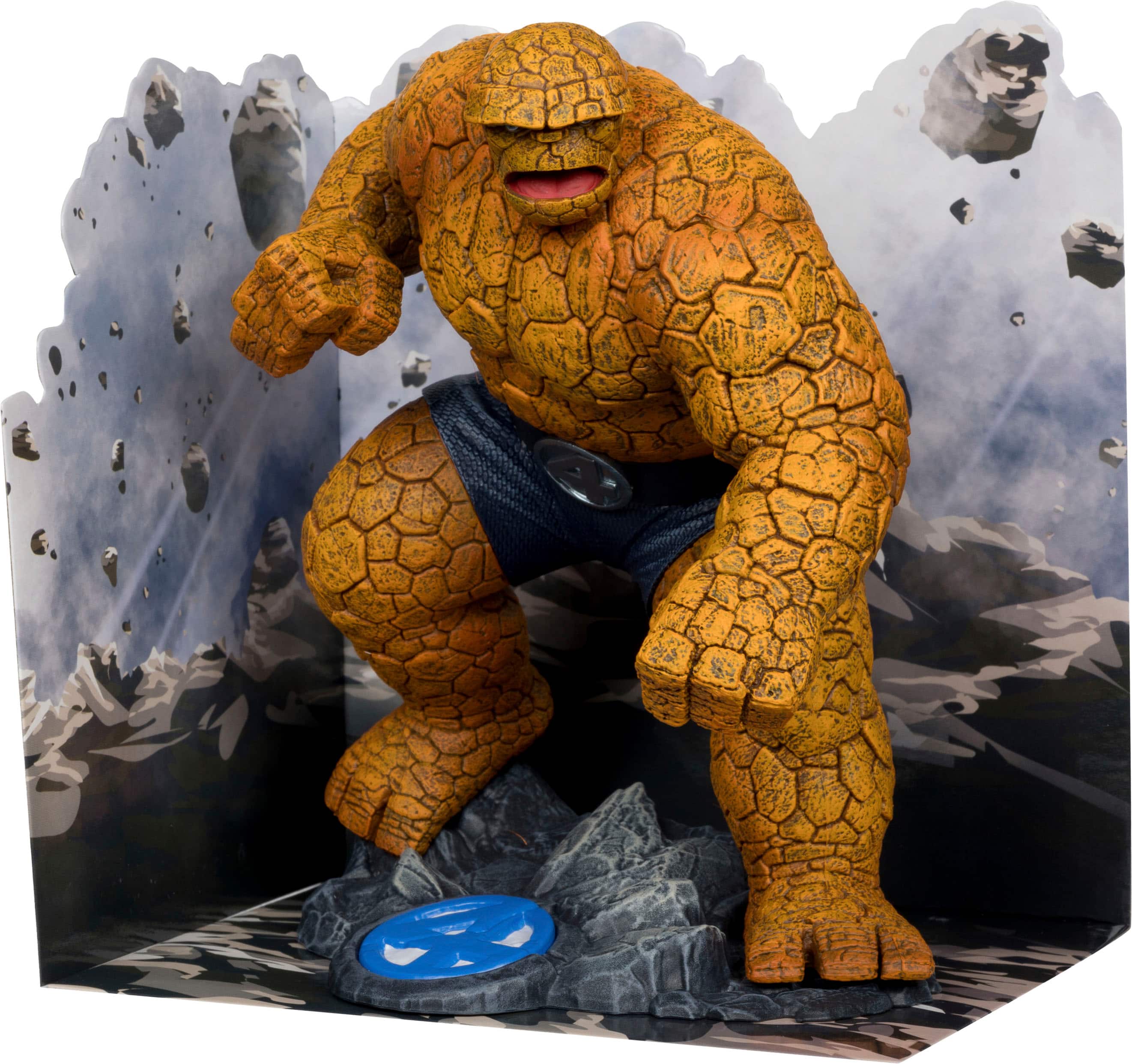 McFarlane Toys - Marvel The Thing 1:10th Scale Collectible with Scene (Fantastic Four #642) 6.6" Figure - Front_Zoom