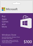 Front Zoom. Microsoft - $100 Gift Card for the Windows Store.