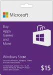 Front Zoom. Microsoft - $15 Gift Card for the Windows Store.