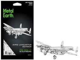 Model Kit Avro Lancaster Bomber Aircraft "Royal Air Force" (Moderate Difficulty) Steel Model by Metal Earth - Silver