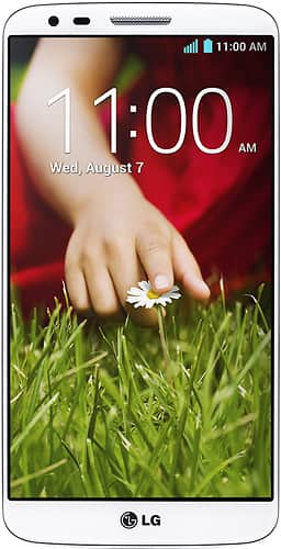 Front. LG - G2 4G with 32GB Memory Cell Phone - White.