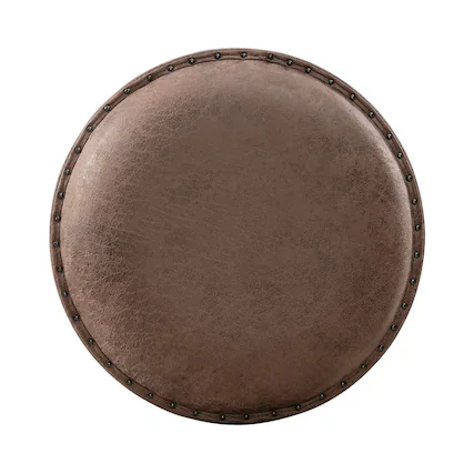 Front. Liberty Furniture Industries - Paradise Valley Upholstered Console Stool 25" Height - Saddle Brown Oak Wood - Saddle Brown.