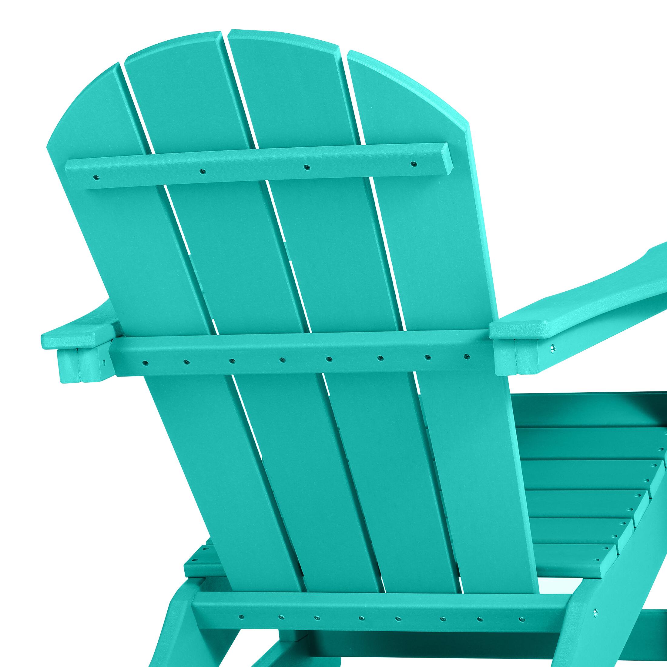 Alt View 6. WestinTrends - WestinTrends Malibu Outdoor / Patio Poly Adirondack rocking chair - Turquoise.