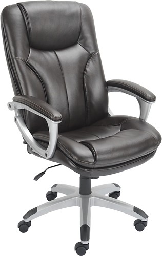 True Innovations Simply Comfortable Bonded Leather Executive Chair Roasted  Chestnut 40592 - Best Buy