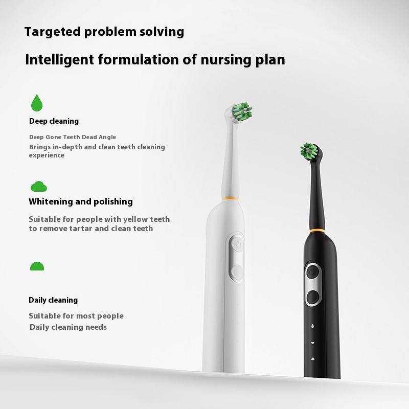 Targeted problem solving  
Intelligent formulation of nursing plan  

Deep cleaning  
Deep Gone Teeth Dead Angle  
Brings in-depth and clean teeth cleaning experience  
Suitable for people with yellow teeth to remove tartar and clean teeth  

Whitening and polishing  
Suitable for people with yellow teeth to remove tartar and clean teeth  

Daily cleaning  
Suitable for most people  
Daily cleaning needs