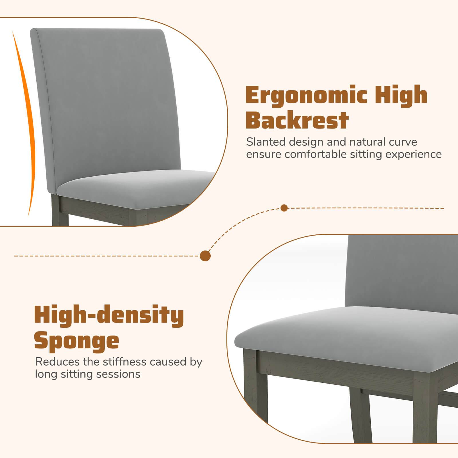 Ergonomic High Backrest: Slanted design and natural curve ensure comfortable sitting experience.
High-density Sponge: Reduces the stiffness caused by long sitting sessions.