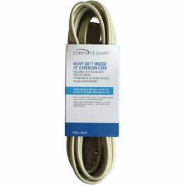 Compucessory - Heavy Duty Indoor Extension Cord 14 Gauge 125 V AC / 15 A 15 ft Cord Length 1 Each - Beige