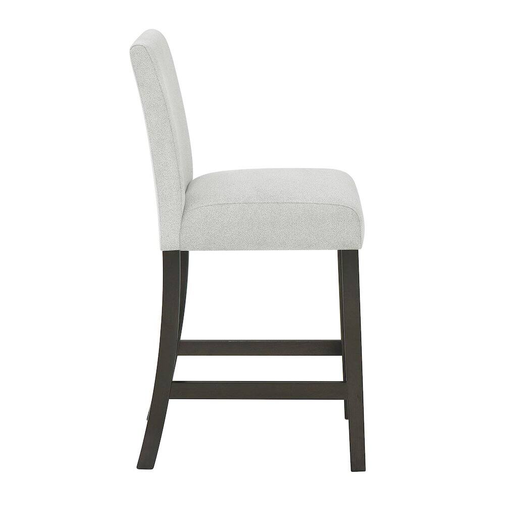Back. New Classic Furniture - Carissa Wood Counter Chair in Stone (Set of 2) - Espresso/Gray.