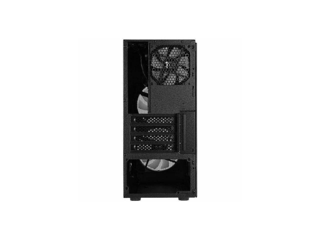 Alt View 5. In Win - In Win CT Series 17.1L Micro-ATX Mini Tower - Black, Tempered Glass, Mesh, 450W PSU - Black.