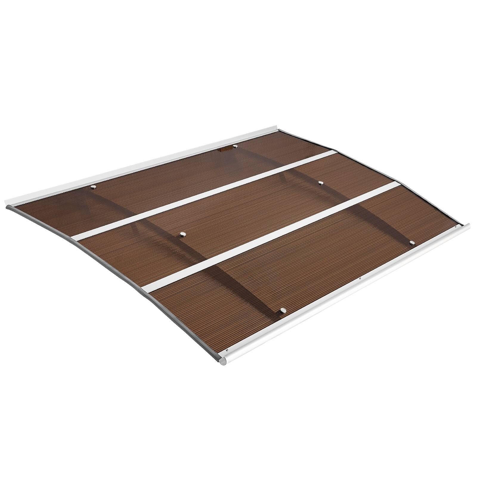 Alt View 5. VEVOR - Awnings for Door Entrance, 39 x 59 in, Exterior Front Door Window Awnings with Drainage & Metal Bracket - Brown.
